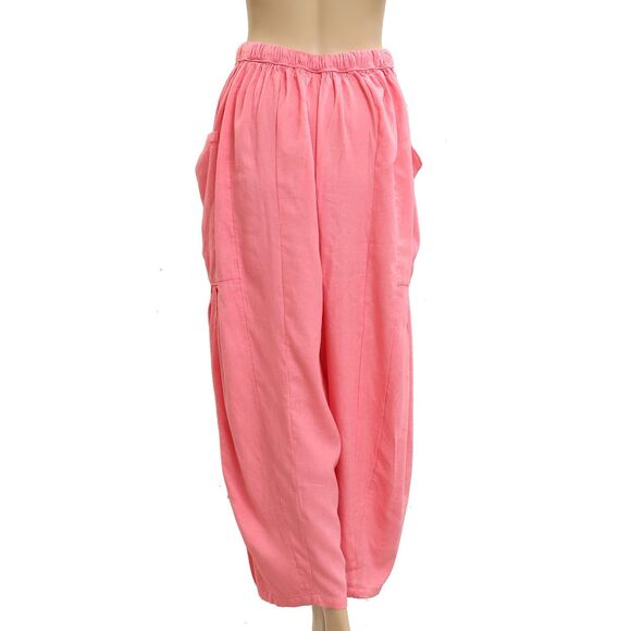 Free People Free-est Quinn Pants Harem Slouchy Wide Leg Billowy Pink S 283471 - Picture 3 of 5
